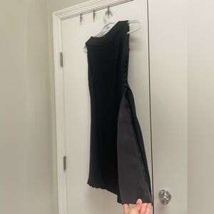 60s Black Sleeveless Dress with Union tag